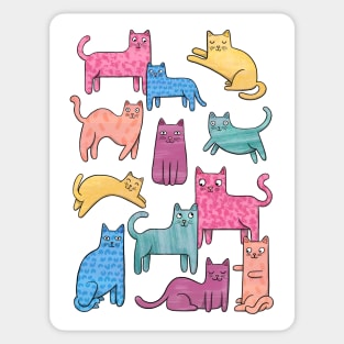 Colorful Cats Sticker